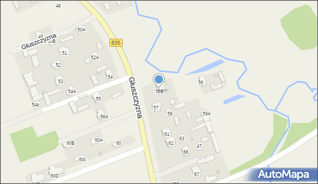 Głuszczyzna, Głuszczyzna, 56B, mapa Głuszczyzna