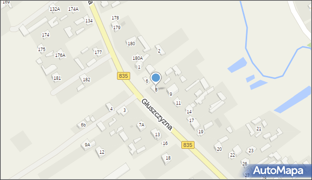 Głuszczyzna, Głuszczyzna, 8, mapa Głuszczyzna