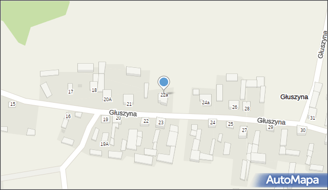 Głuszyna, Głuszyna, 22a, mapa Głuszyna