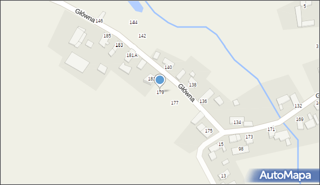 Głuszyna, Główna, 179, mapa Głuszyna