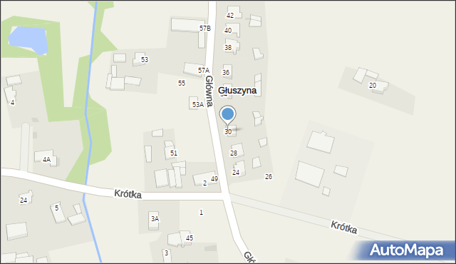 Głuszyna, Główna, 30, mapa Głuszyna