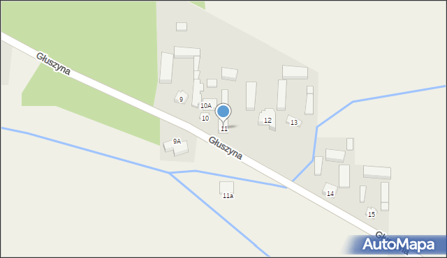 Głuszyna, Głuszyna, 11, mapa Głuszyna