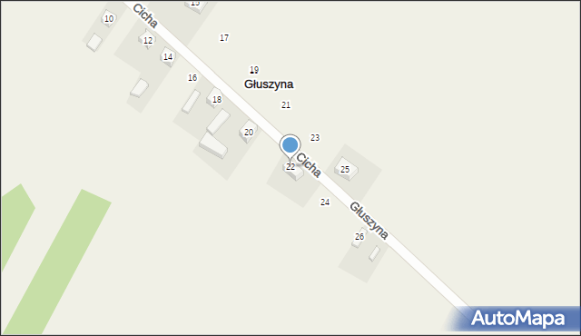 Głuszyna, Głuszyna, 22, mapa Głuszyna