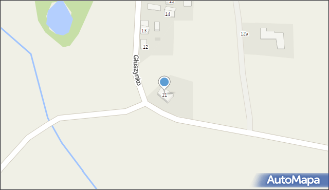 Głuszynko, Głuszynko, 11, mapa Głuszynko