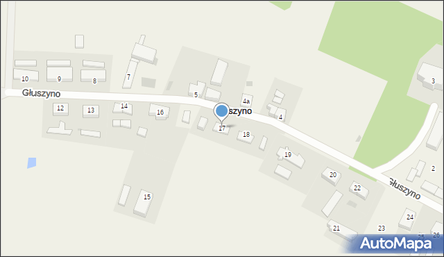 Głuszyno, Głuszyno, 17, mapa Głuszyno