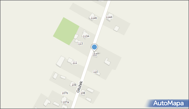 Głużek, Głużek, 112, mapa Głużek