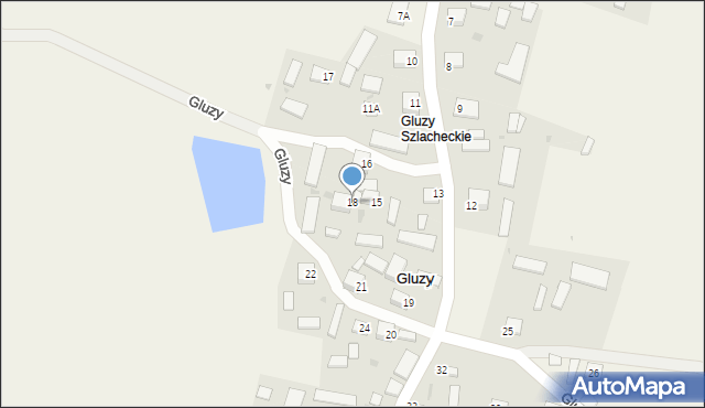 Gluzy, Gluzy, 18, mapa Gluzy