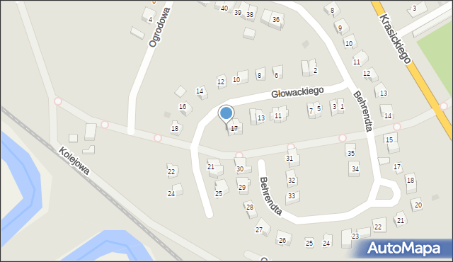 Gniew, Głowackiego, 19, mapa Gniew