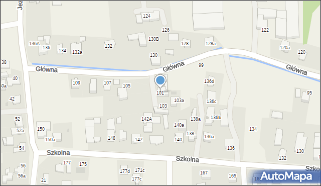 Goczałkowice-Zdrój, Główna, 101, mapa Goczałkowice-Zdrój