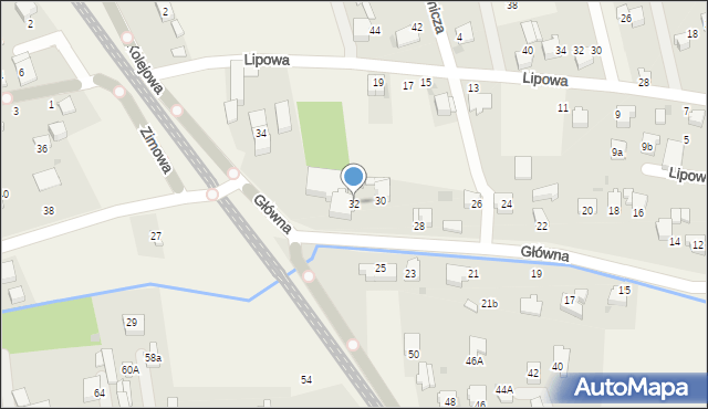 Goczałkowice-Zdrój, Główna, 32, mapa Goczałkowice-Zdrój