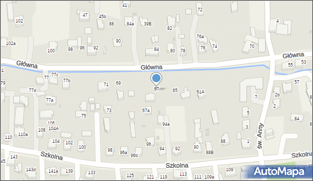 Goczałkowice-Zdrój, Główna, 67, mapa Goczałkowice-Zdrój