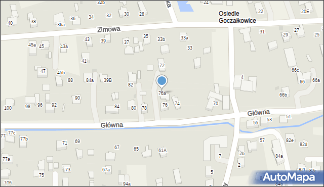 Goczałkowice-Zdrój, Główna, 76a, mapa Goczałkowice-Zdrój