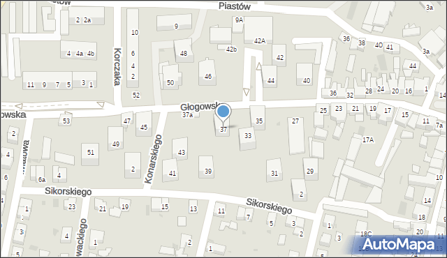 Góra, Głogowska, 37, mapa Góra