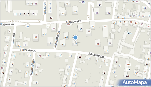 Góra, Głogowska, 39, mapa Góra