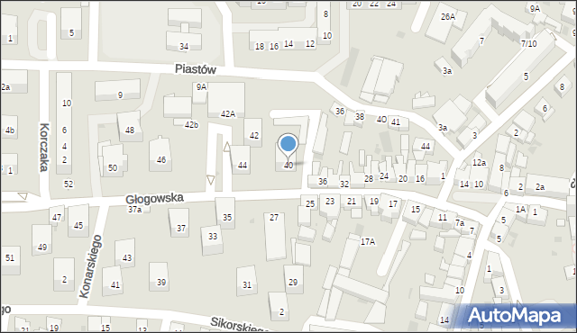 Góra, Głogowska, 40, mapa Góra
