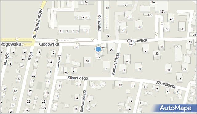 Góra, Głogowska, 49, mapa Góra