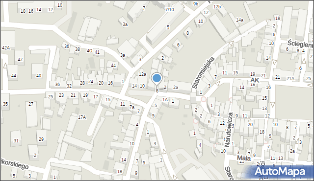 Góra, Głogowska, 6, mapa Góra