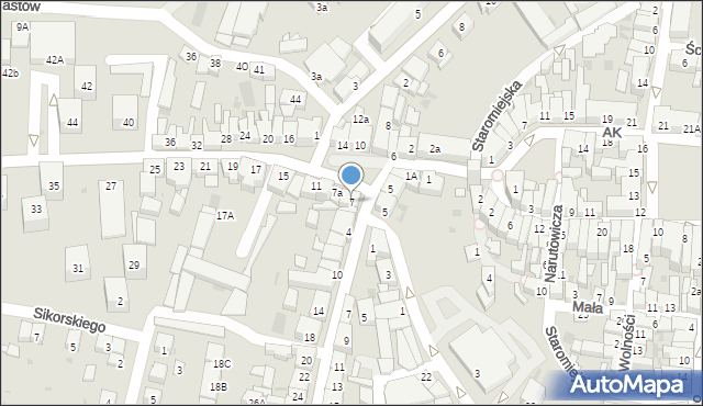 Góra, Głogowska, 7, mapa Góra