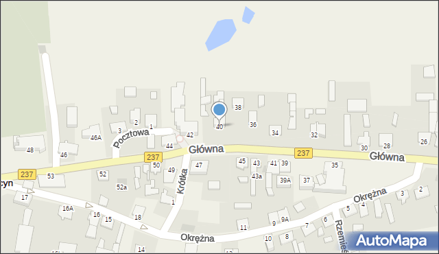 Gostycyn, Główna, 40, mapa Gostycyn