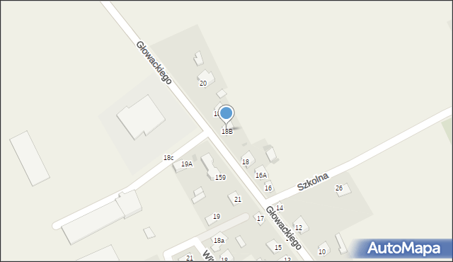 Goworowo, Głowackiego Bartosza, 18B, mapa Goworowo