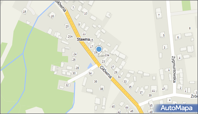 Goździków, Główna, 21, mapa Goździków