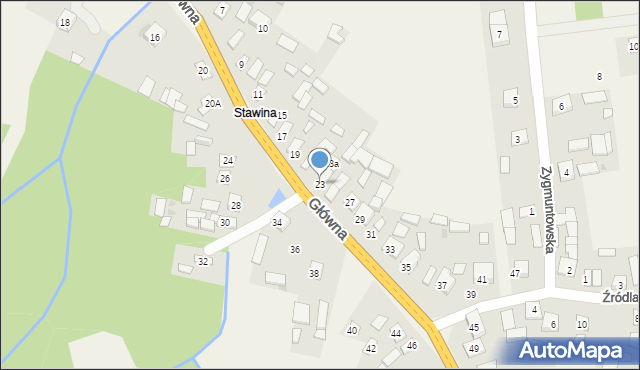 Goździków, Główna, 23, mapa Goździków