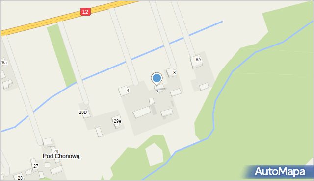 Goździków, Główna, 6, mapa Goździków