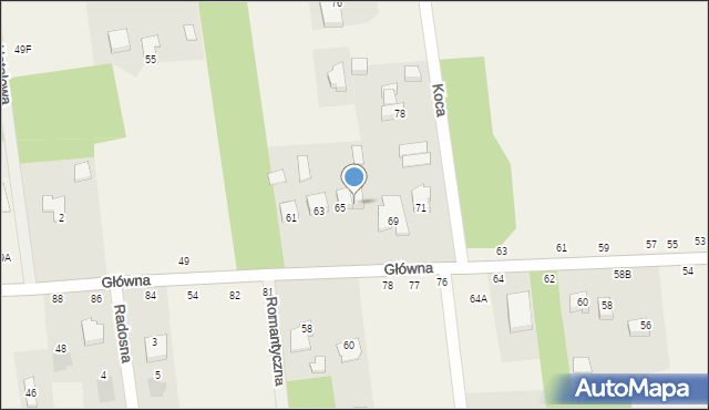 Grabanów, Główna, 67, mapa Grabanów