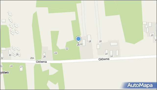 Grabce-Towarzystwo, Główna, 20, mapa Grabce-Towarzystwo