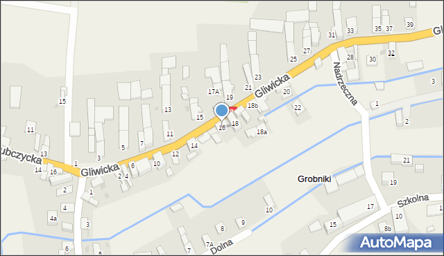 Grobniki, Gliwicka, 16, mapa Grobniki