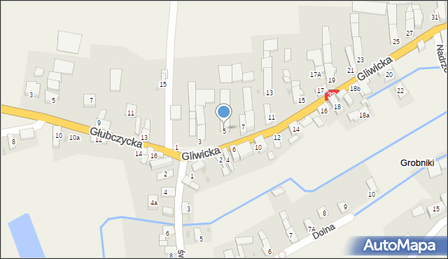 Grobniki, Gliwicka, 5, mapa Grobniki