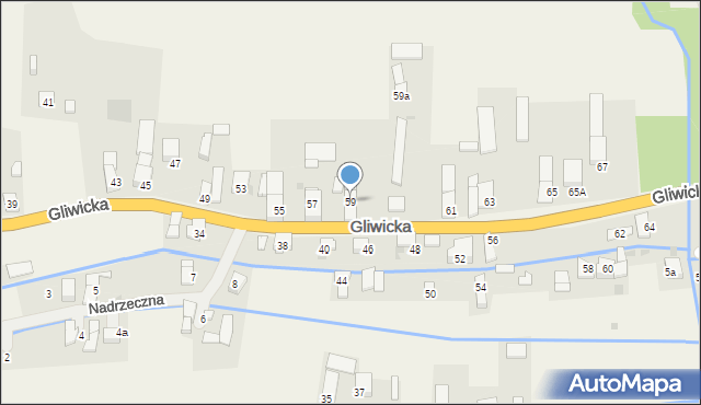 Grobniki, Gliwicka, 59, mapa Grobniki