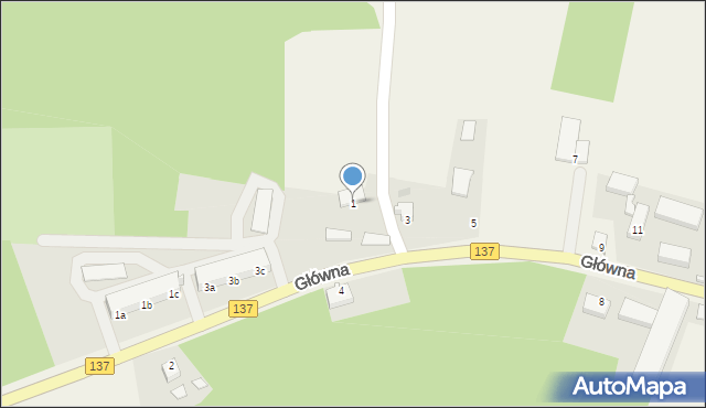 Grochowo, Główna, 1, mapa Grochowo