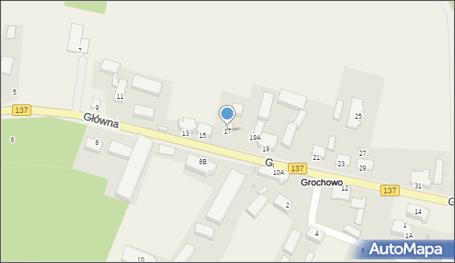 Grochowo, Główna, 17, mapa Grochowo