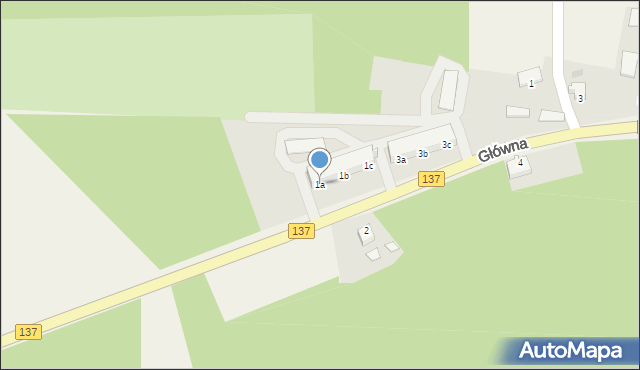 Grochowo, Główna, 1a, mapa Grochowo