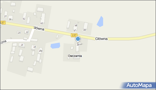 Grochowo, Główna, 24, mapa Grochowo