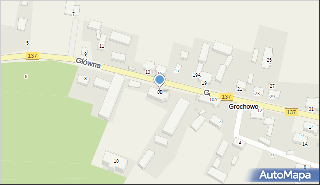 Grochowo, Główna, 8B, mapa Grochowo