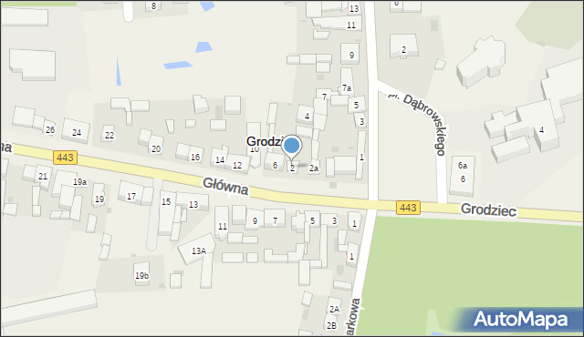 Grodziec, Główna, 2, mapa Grodziec