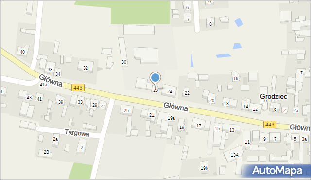 Grodziec, Główna, 26, mapa Grodziec