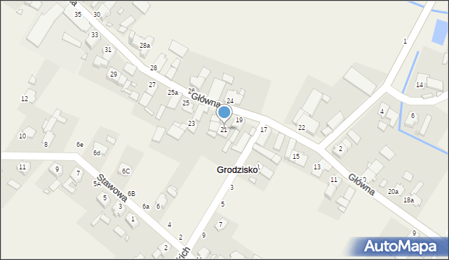 Grodzisko, Główna, 21, mapa Grodzisko