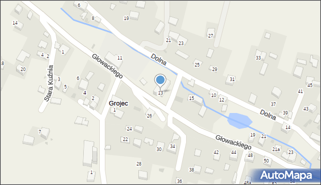 Grojec, Głowackiego Bartosza, 13, mapa Grojec
