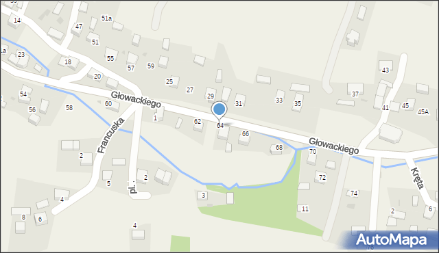 Grojec, Głowackiego Bartosza, 64, mapa Grojec