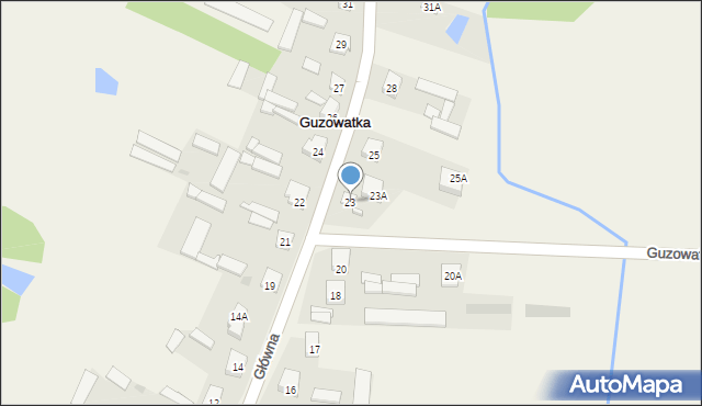 Guzowatka, Główna, 54, mapa Guzowatka