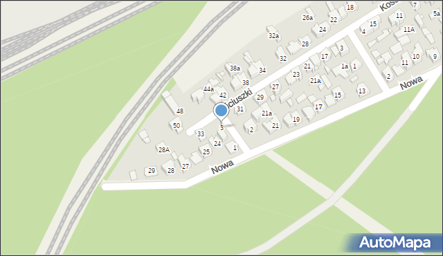 Herby, Głowackiego, 3, mapa Herby