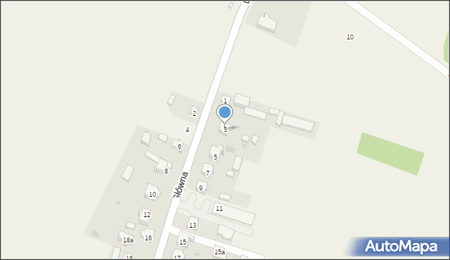 Huta Stara B, Główna, 3, mapa Huta Stara B