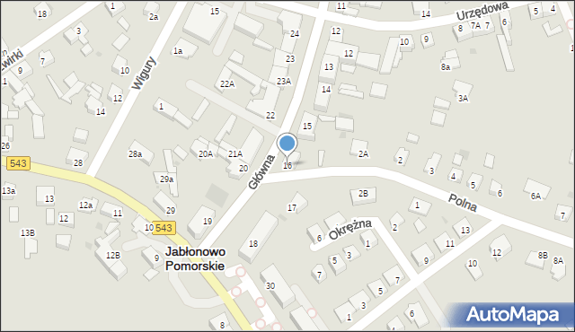 Jabłonowo Pomorskie, Główna, 16, mapa Jabłonowo Pomorskie