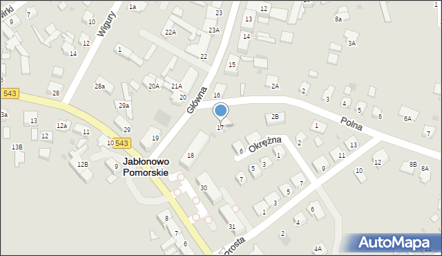 Jabłonowo Pomorskie, Główna, 17, mapa Jabłonowo Pomorskie