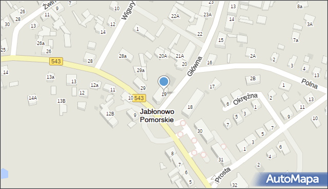 Jabłonowo Pomorskie, Główna, 19, mapa Jabłonowo Pomorskie
