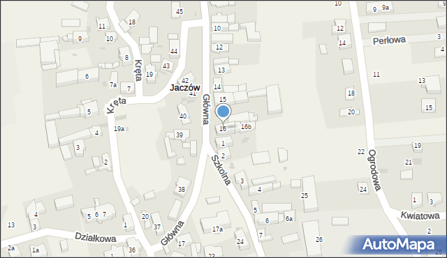Jaczów, Główna, 16, mapa Jaczów