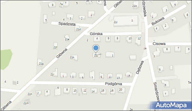 Jaczów, Główna, 21j, mapa Jaczów